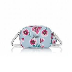 New Women's GUESS Light Blue Floral Crossbody Purse